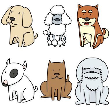 vektör köpek kümesi