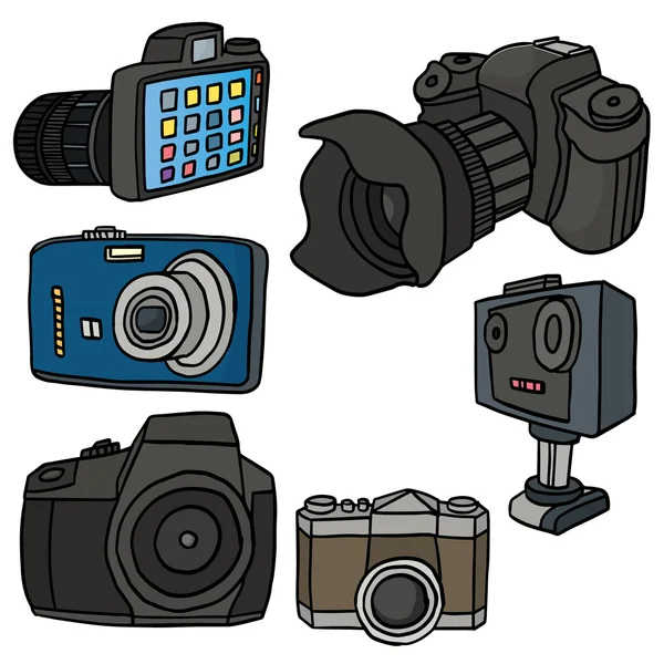 Conjunto vetorial de câmera —  Vetores de Stock