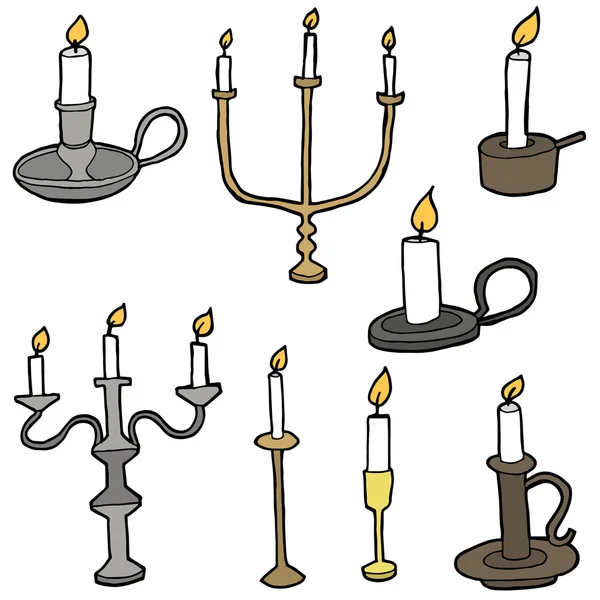 Vector set of candle stick — Stock Vector