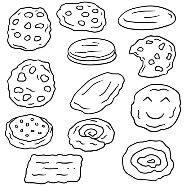 Ensemble vectoriel de cookies — Image vectorielle