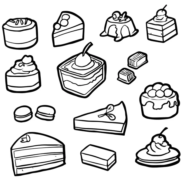 向量集的甜点 — 图库矢量图片