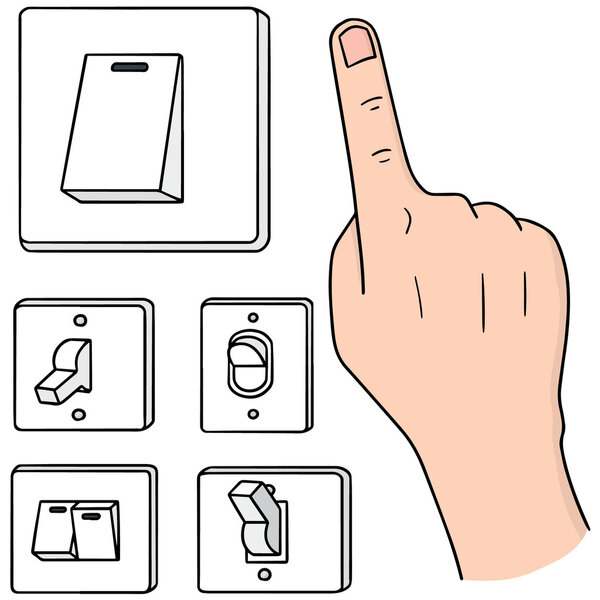 векторный набор электрических переключателей
