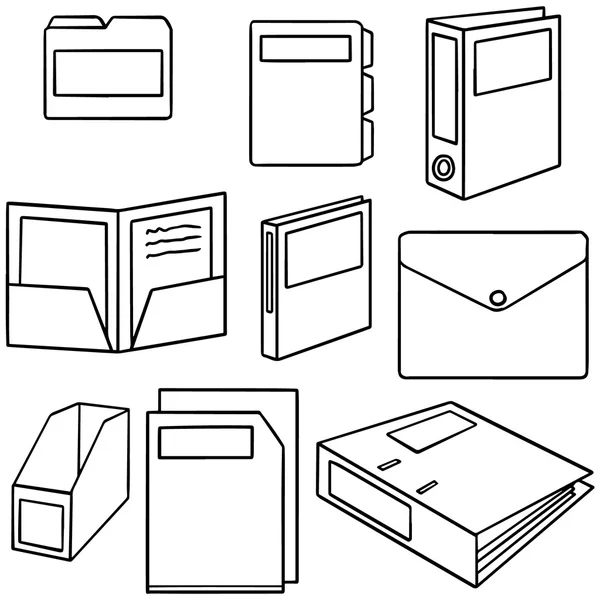 Vector set of folder — Stock Vector