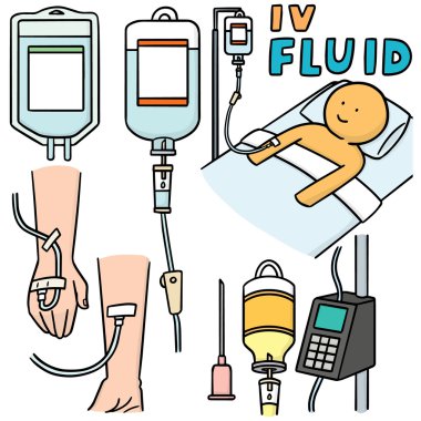 vektör kümesi intravenöz sıvı
