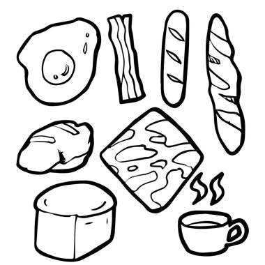 Vector set of breakfast vector Vector set of breakfast vector