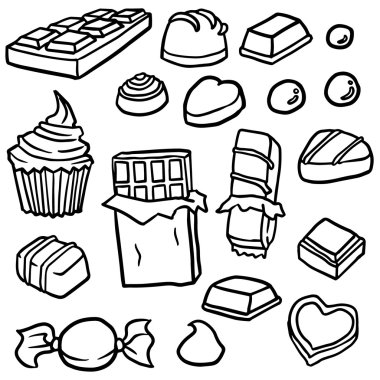 vektör kümesi çikolata