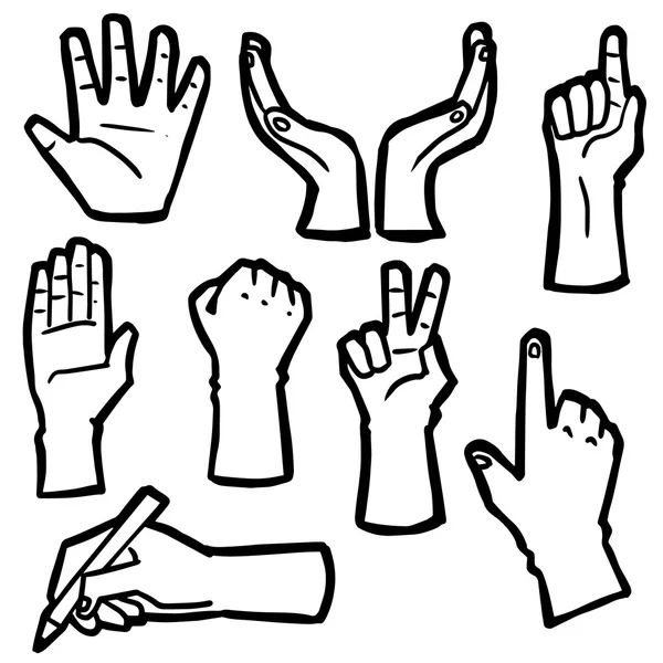 Векторный набор рук — стоковый вектор