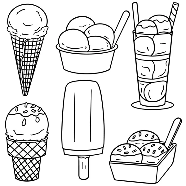 Vector set of ice cream — Stock Vector