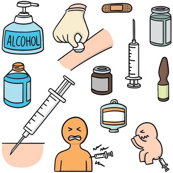 enjeksiyon tıp vektör kümesi