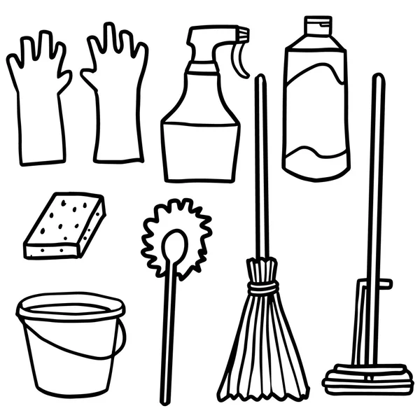 Cleaning tools — Stock Vector © fandorina 12766648