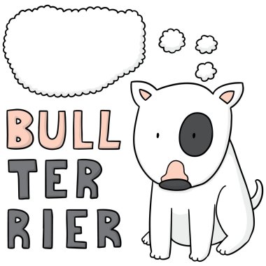 köpek, boğa korkunç vektör kümesi