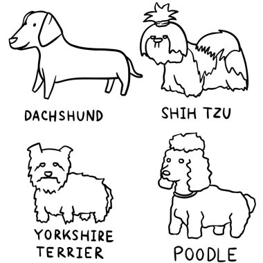 vektör köpek kümesi