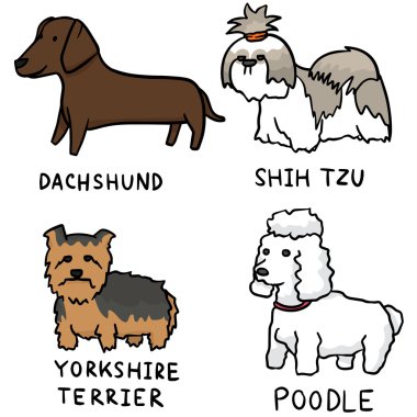 vektör köpek kümesi