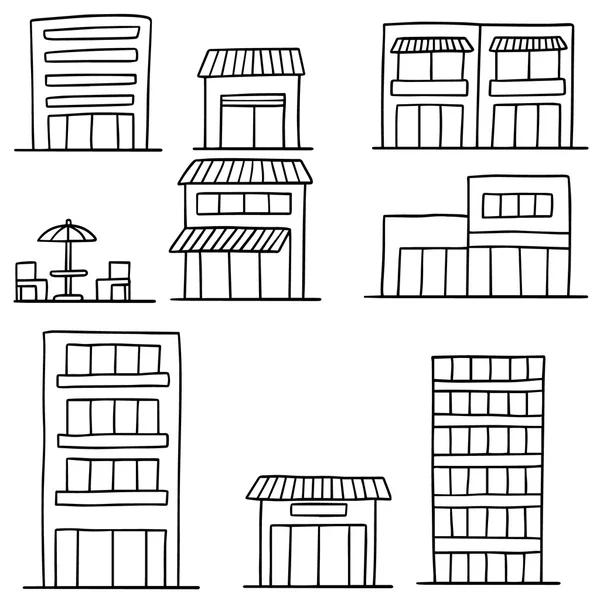 向量集的建筑 — 图库矢量图片