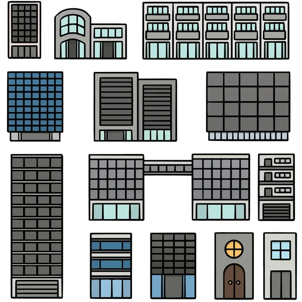 Vector set of building — Stock Vector