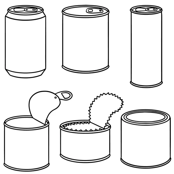 Conjunto de vectores de lata — Archivo Imágenes Vectoriales