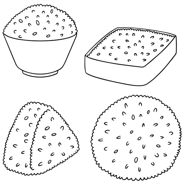 Vektorsatz von Reis — Stockvektor