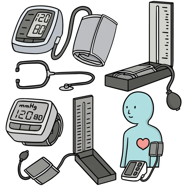 Vektorové sada monitor krevního tlaku — Stockový vektor