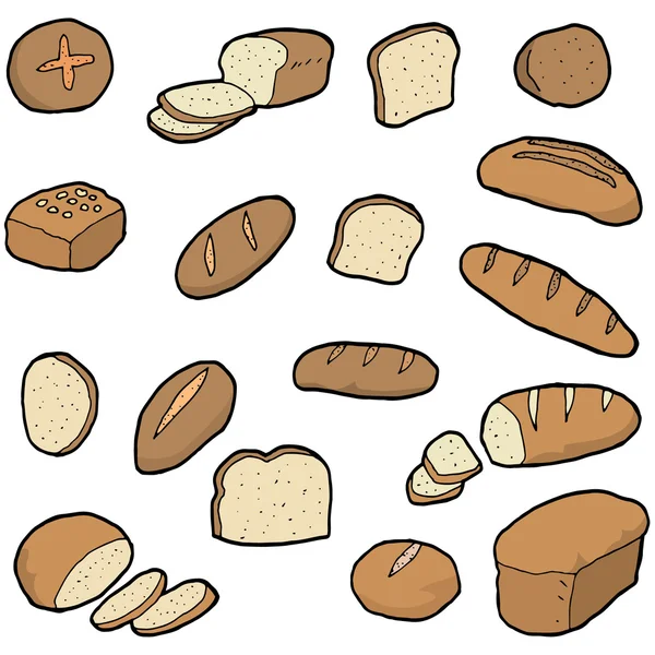 Vektorkészlet kenyérből — Stock Vector