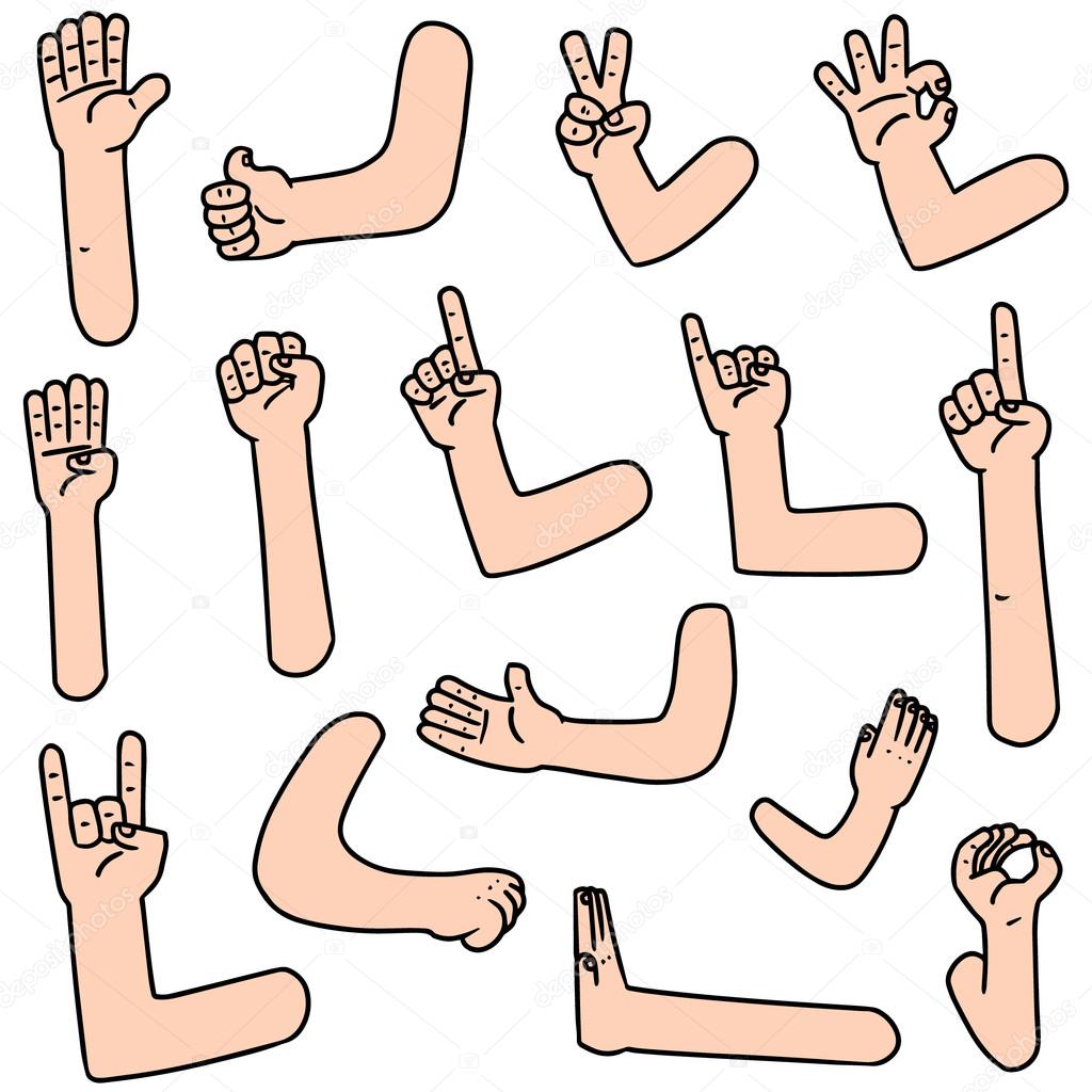 VektorSet von CartoonArm — Stockvektor © ourlifelooklikeballoon