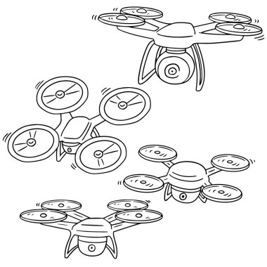 vektör set dronun