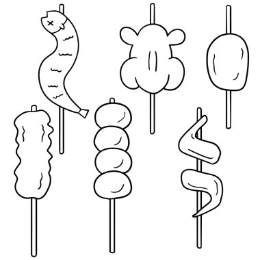 vektör set ızgara et