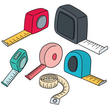 ölçme teyp vektör set