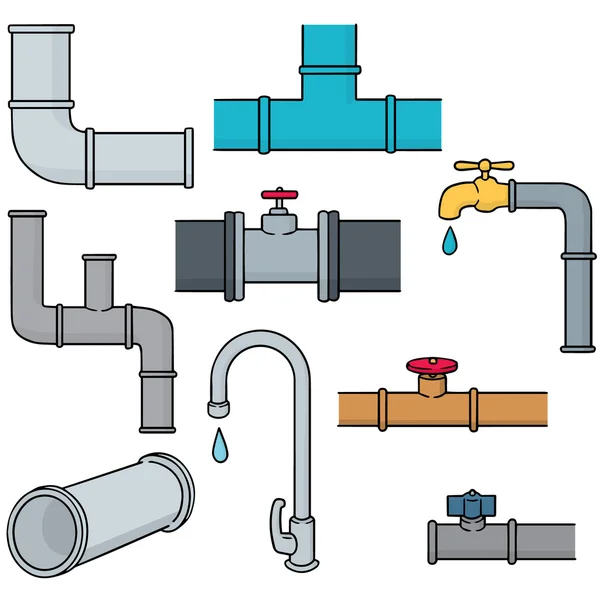 Vector set of pipe — Stock Vector