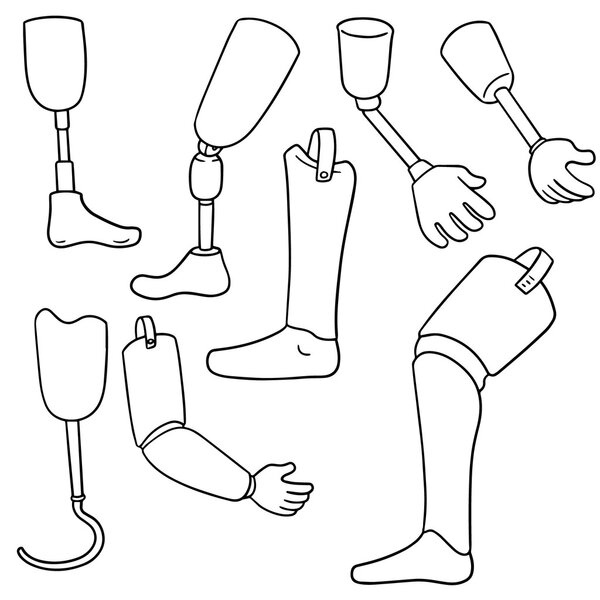 векторный набор искусственных конечностей

