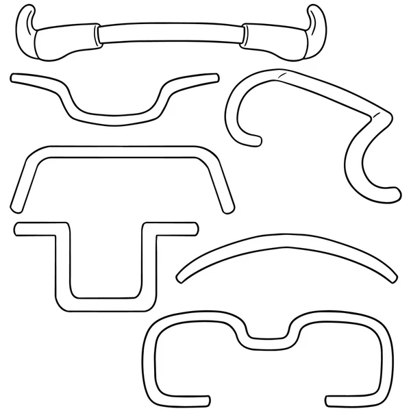 向量集的自行车车把 — 图库矢量图片