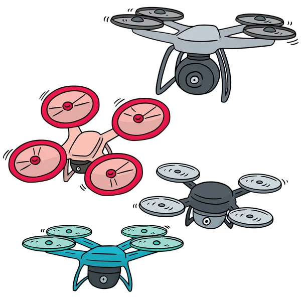 Vector set drone — Stockvector
