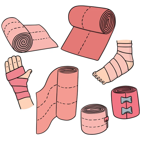 Jeu vectoriel de bandage médical — Image vectorielle