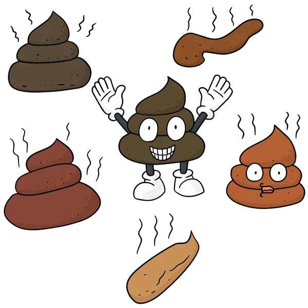 Vector set of poop — Stock Vector