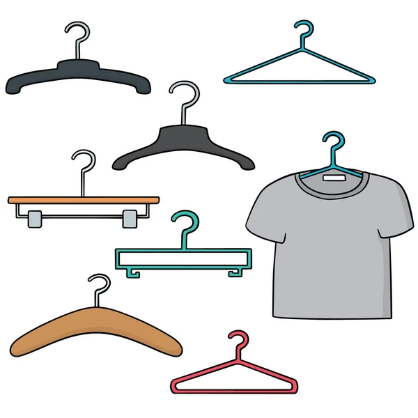 Vectorset van hangers — Stockvector