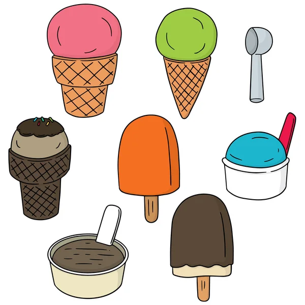 Vector conjunto de helado — Archivo Imágenes Vectoriales