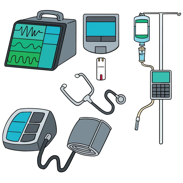 Vector conjunto de dispositivos médicos — Vector de stock