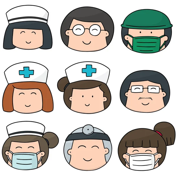 Vector conjunto de personal médico — Vector de stock