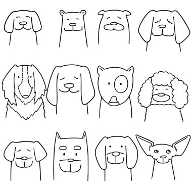 vektör köpek kümesi