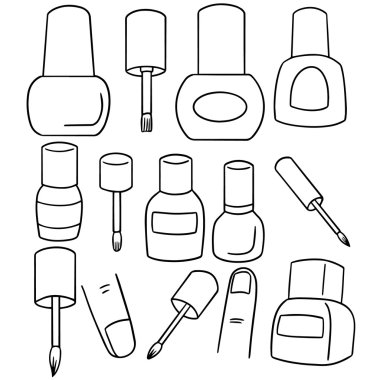 tırnak cilası vektör kümesi