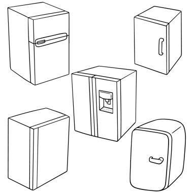 buzdolabı vektör kümesi