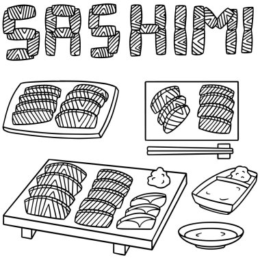 sashimi vektör kümesi