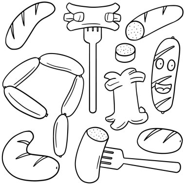 vektör sosis kümesi