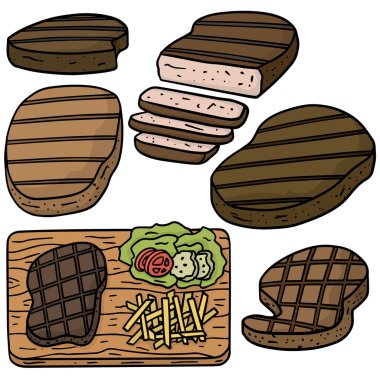 biftek vektör kümesi