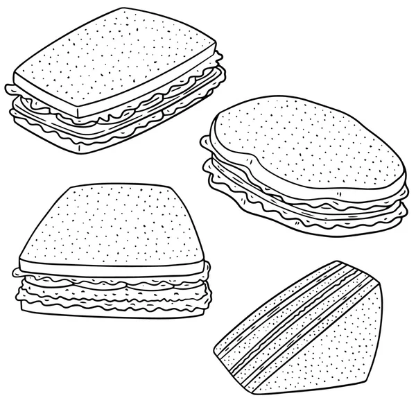 Vector set of sandwich — Stock Vector