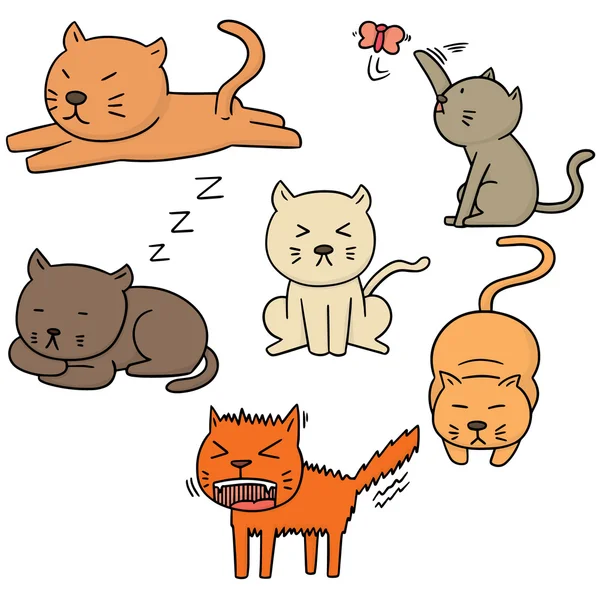 Vector conjunto de gatos — Archivo Imágenes Vectoriales