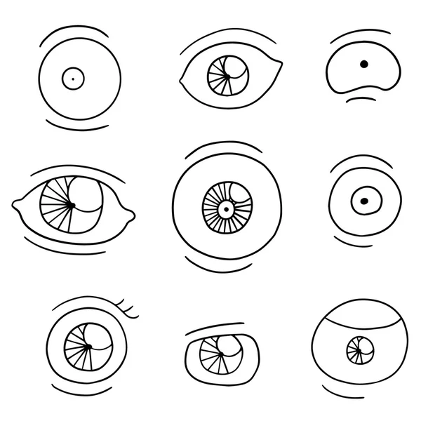 Vector conjunto de ojos — Vector de stock