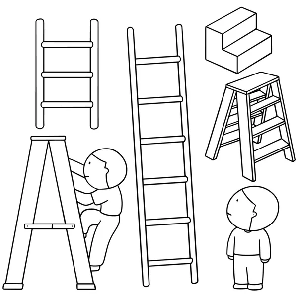 Vector set of ladder — Stock Vector