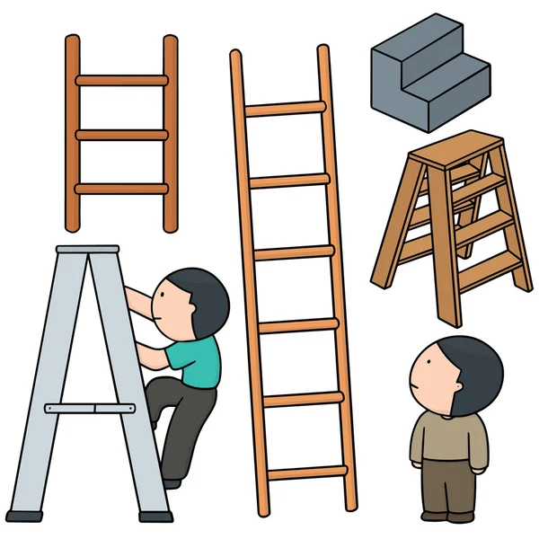 Vector set of ladder — Stock Vector