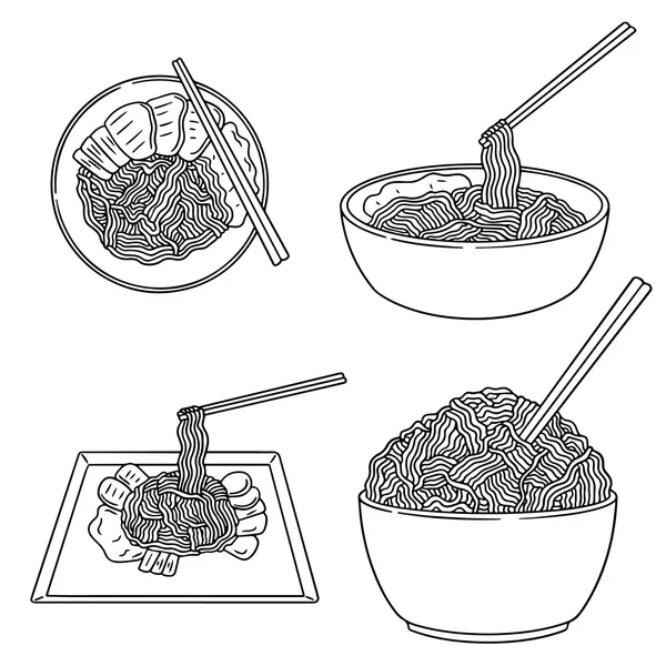 Vector conjunto de fideos — Archivo Imágenes Vectoriales