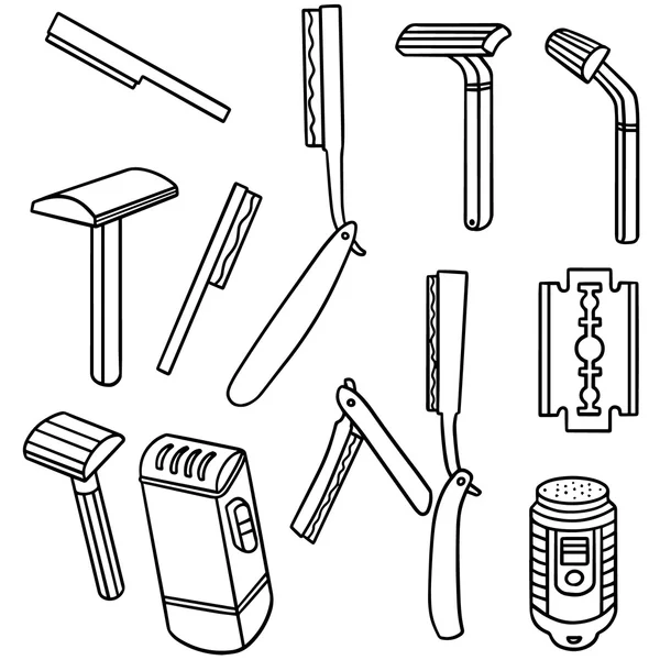 Vector set of razor — Stock Vector